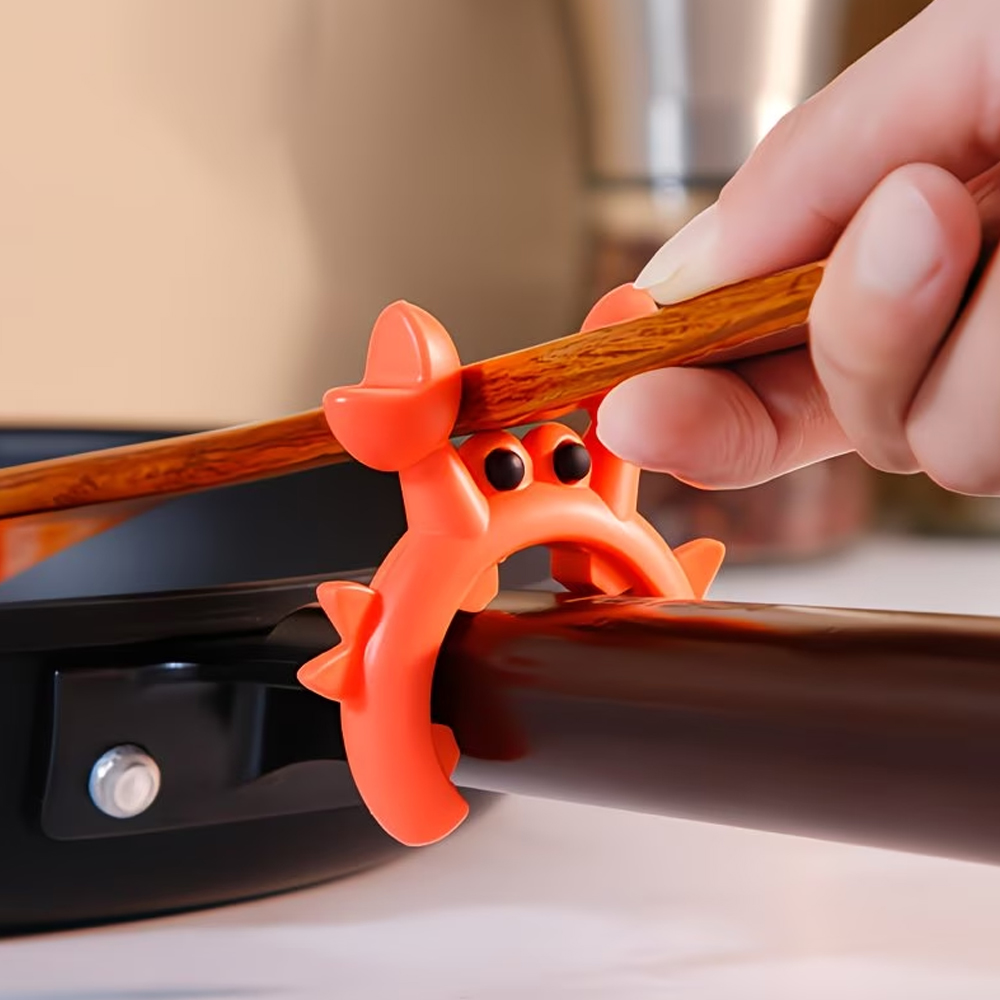 Home Cooking Utensil Set - Ein Set aus 2 Silikon-Löffelhaltern, mit