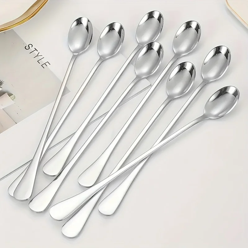 Home Cooking Utensil Set - 1/10-teiliges Löffel-Set aus Edelstahl mit langem