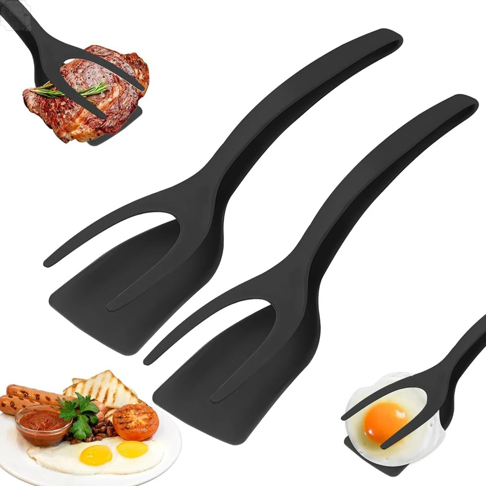 Home Cooking Utensil Set - 2-in-1-Wendezange aus Nylon, antihaftbeschichtet, Küchenhelfer, multifunktional,