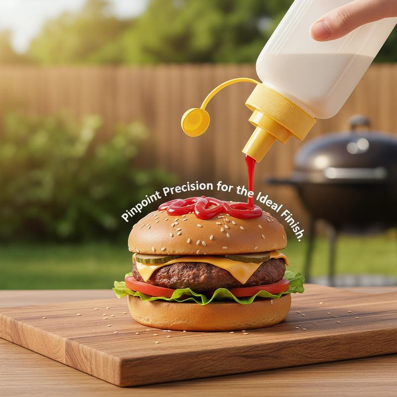 Home Cooking Fast Foods - Quetschbarer Gewürzspender, staubdichte Soßenflasche mit breiter