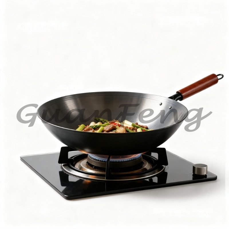 Home Cooking In Chinese - Handgeschmiedete Eisenpfannen, chinesischer Wok, unbeschichtetes gesundes