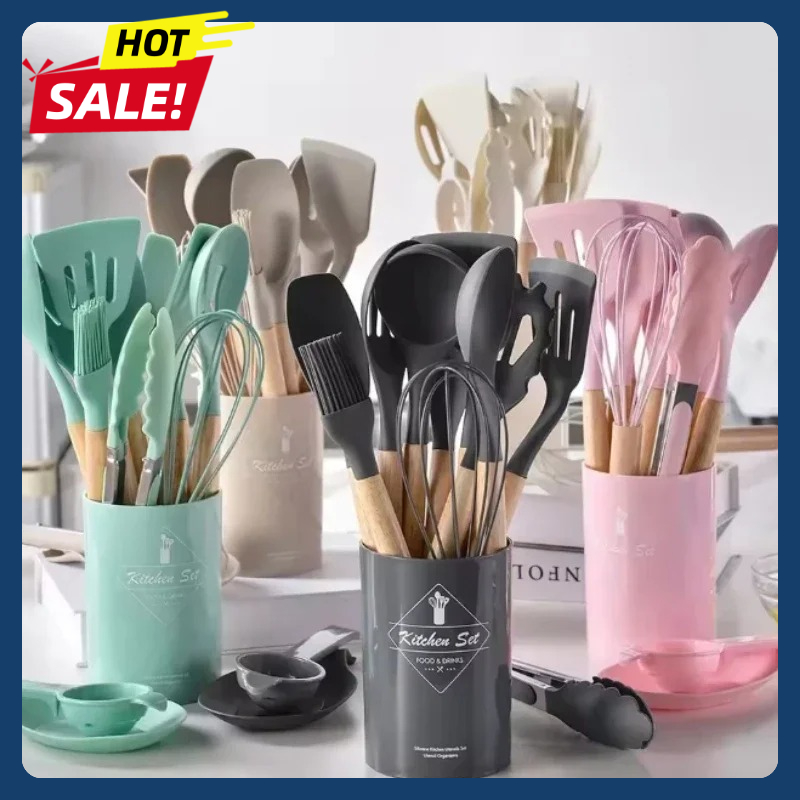 12-teiliges Silikon-Küchenhelf – Home Cooking Utensil Set Bewertung und Preis