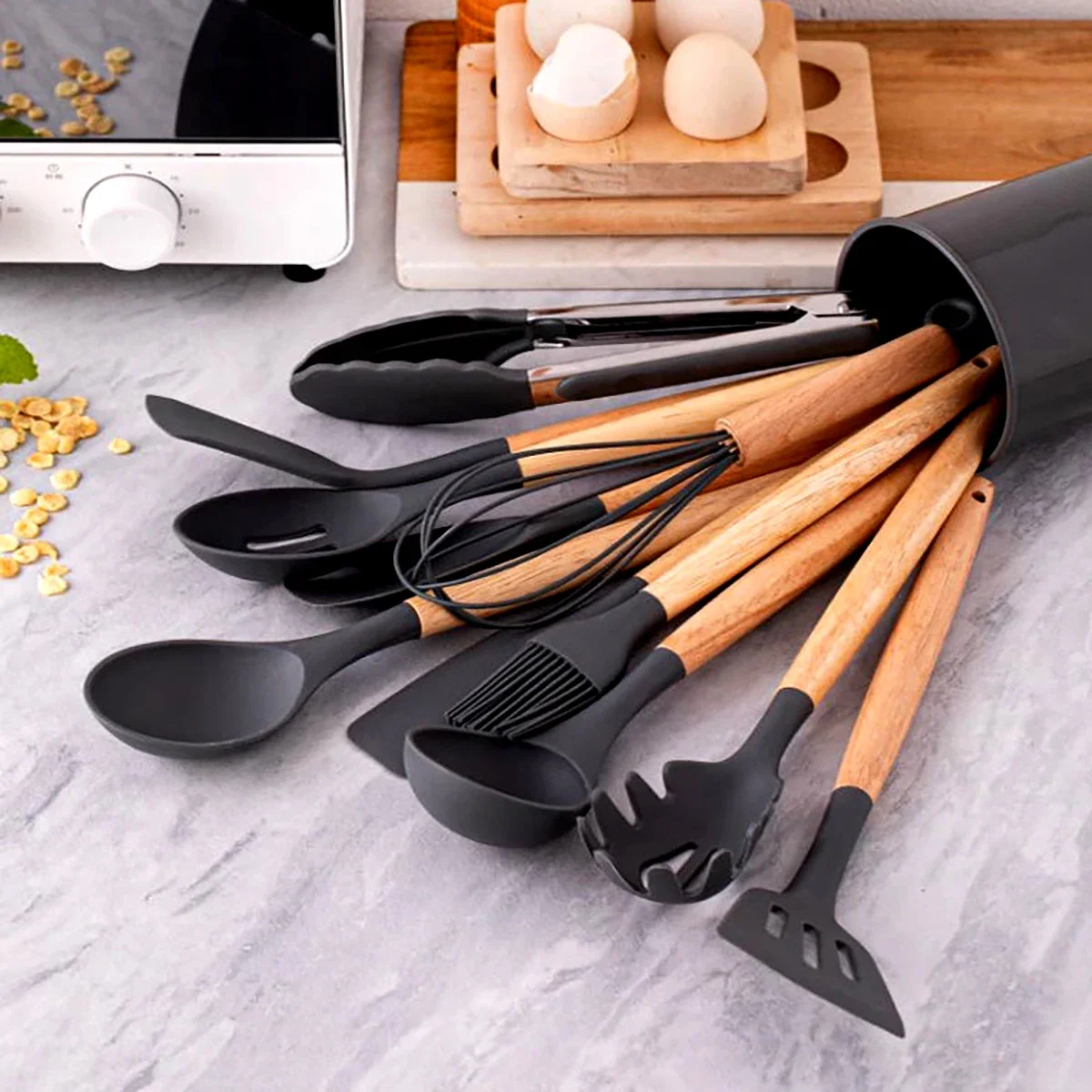 12-teiliges Silikon-Küchenhelf – Home Cooking Utensil Set Bewertung und Preis