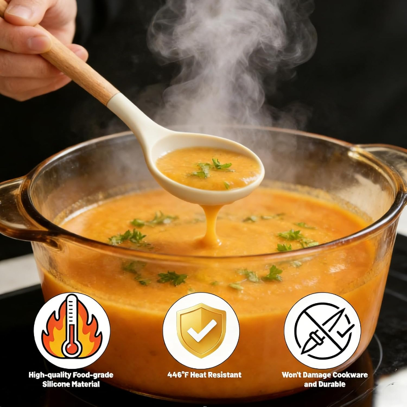 Holzgriff Silikon Küchenutensi – Home Cooking Utensil Set Bewertung und Preis