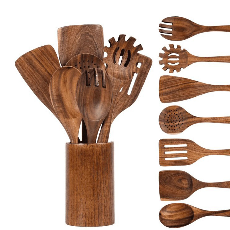 Küchenutensilien-Set aus natür – Home Cooking Utensil Set Bewertung und Preis
