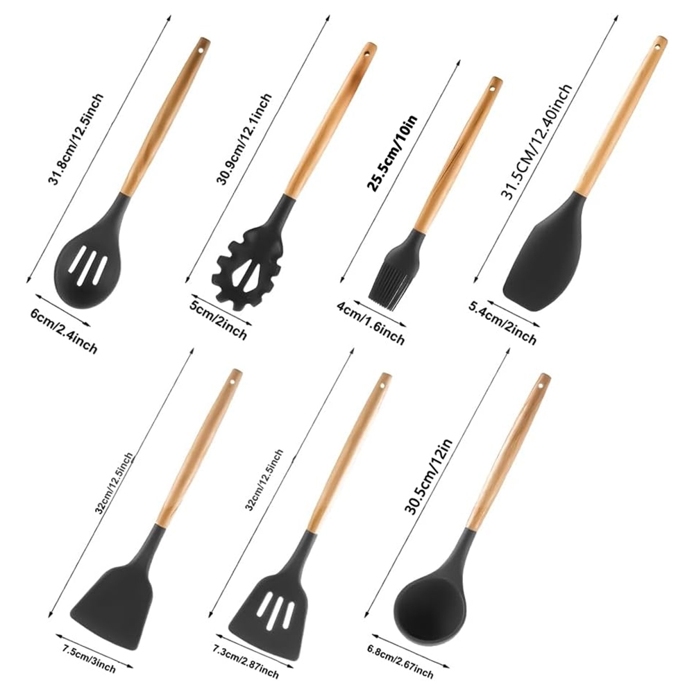 7-teiliges Silikon-Küchenutens – Home Cooking Utensil Set Bewertung und Preis