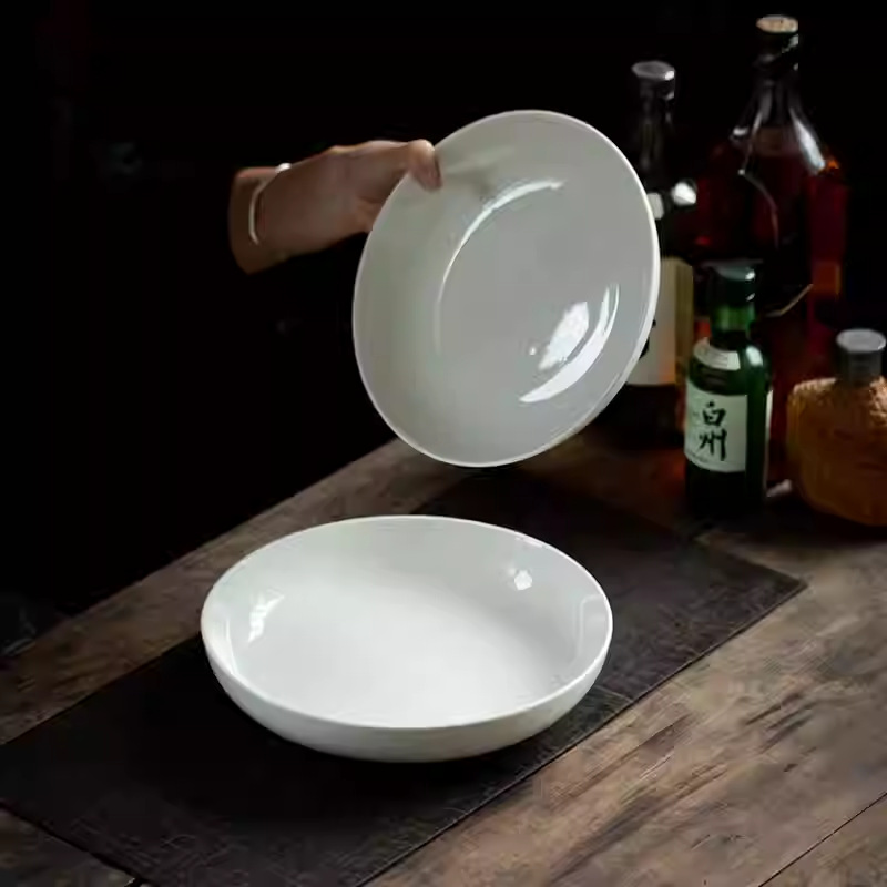 24,4 cm Weißer Porzellan-Telle – Home Cooking Meal Bewertung und Preis