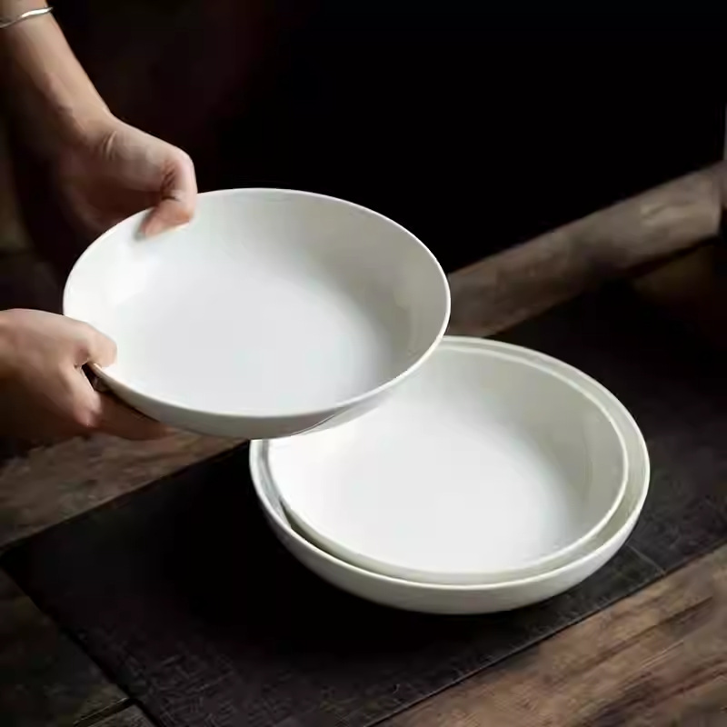 24,4 cm Weißer Porzellan-Telle – Home Cooking Meal Bewertung und Preis