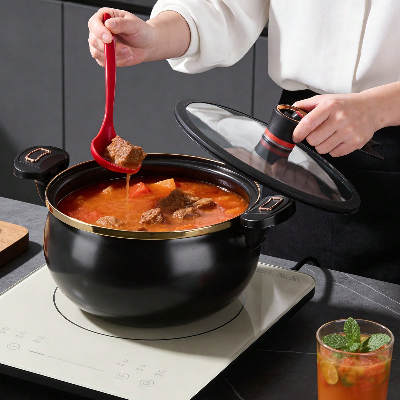 1 Stück Großer 8,45QT Antihaft – Home Cooking Fast Foods Bewertung und Preis